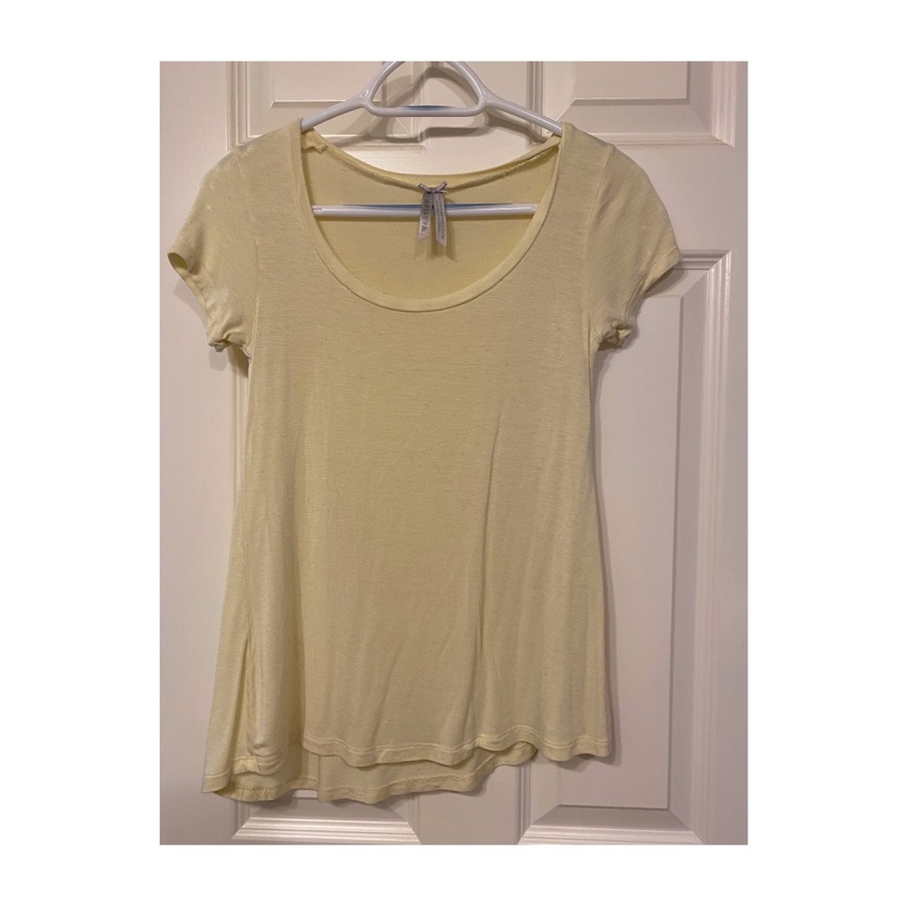 pastel yellow blouse